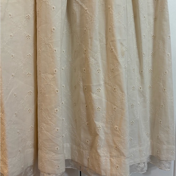 For Love & Lemons Cream Smocked Maxi Dress with Lace Trim - Picture 6 of 8